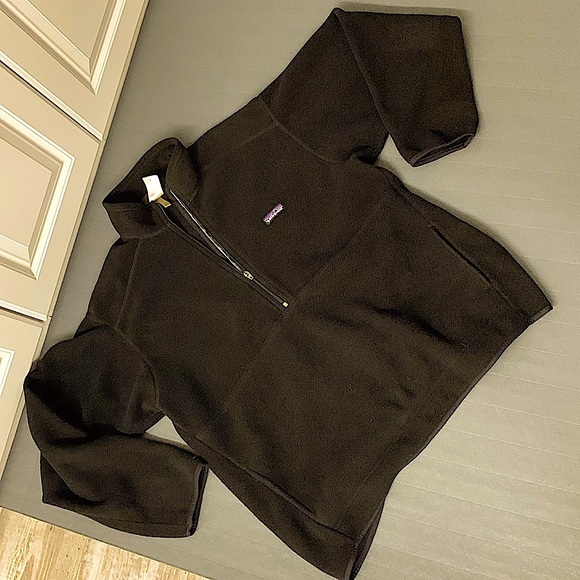 PATAGONIA MEN’s Syncilla Fleece Long Sleeve Pullover BLACK  XL SUPER WARM GUC - Picture 3 of 8